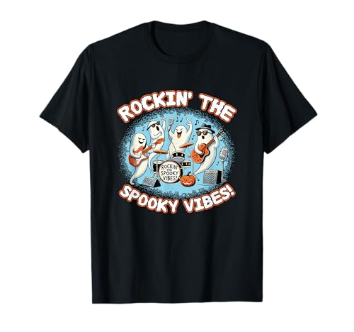 Rockin' the Spooky Vibes Ghost Band pour Halloween T-Shirt
