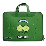 Anime Style Laptop Bag for Men Women,14 Inch Waterproof Faux Leather Messenger Bag with Adjustable Strap, Soft Padded Sleeve with Luggage Strap
