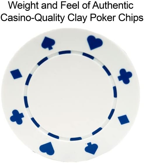 Miniatura 3 de Poker Chips  100-Piece Set of 11.5-gram Blackjack Chips with Suited Design  Made of Composite Resin for Texas Holdem