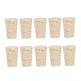 Cabilock 10 Stück Weinflaschenverschluss Weinkorken Korkstopfen Verjüngt Korken Für Weinflaschen Flasche Cork Stopper Weinverschluss Ersatz Halten Flaschenverschluss Aus Kork Bambus