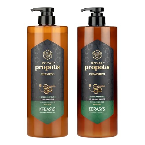 Kerasys Propolis Royal Jelly Extract Green Tea Olive Oil Shiny and Healthy Hair Propolis Green...