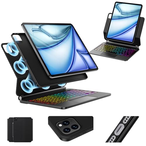 iPad Air 13C` (M3 2025/M2A2024)AiPad Pro 12.9C`(3/4/5/6)pL[{[hP[XA}WbN}Olbgt[eBOX^hAO\ȃP[X - }`^b`gbNpbhtobNCgL[{