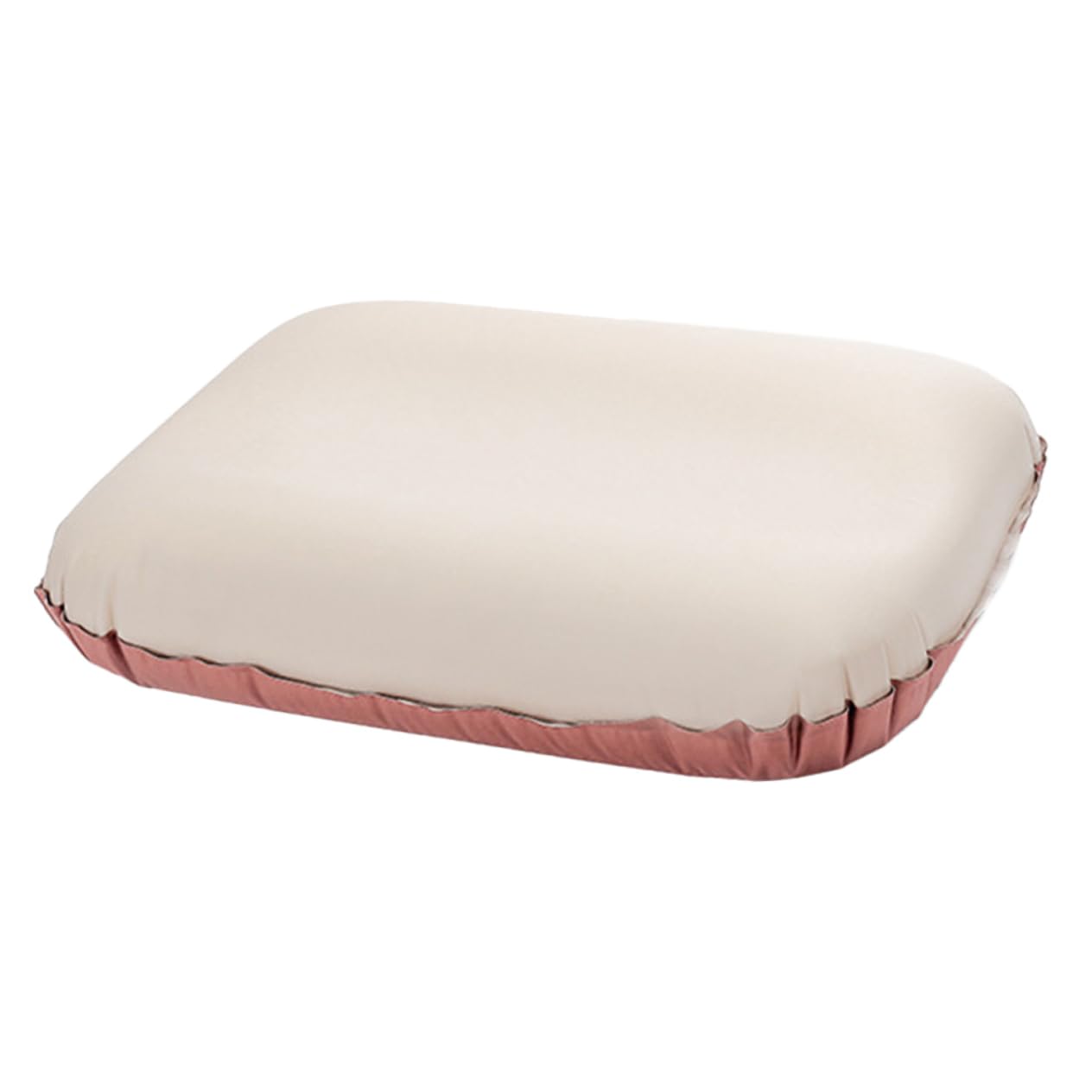 Abaodam Coussin Gonflable Ergonomique pour Camping et Voyage Oreiller Pratique et Confortable Facile à Gonfler Dégonfler Utilisation Intérieure et Extérieure Coloris Beige