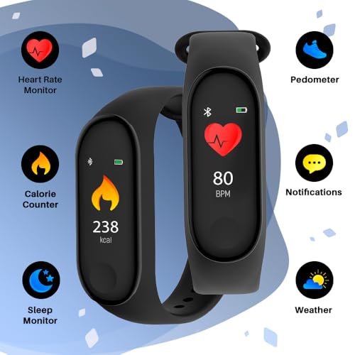 FOREVER Bracelet Montre Connectée SB-50 Fitband - Bracelet Connecté Femme Homme - Smart Fitness Tracker avec Podometre - Bracelet Cardiaque - Montre Calories Dépensées - Smartwatch iOS Android - Noir – Image 4