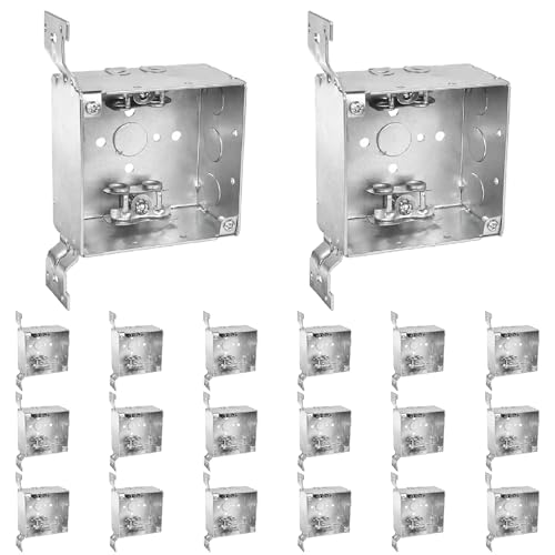 Boîte électrique carrée en acier galvanisé OHLECTRIC de 10,2 cm pour support encastré