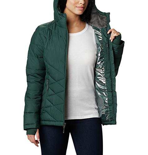 Image of Columbia Women's Omni-Heat Reflective Heavenly Hooded Hiking & Trekking Down Standard Length Jacket