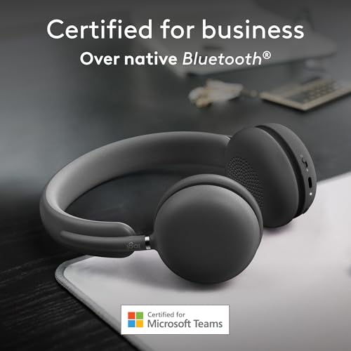 Image of Logitech Zone Wireless 2 Premium Noise Canceling Headset with Hybrid ANC, Bluetooth, USB-C, USB-A, Certified for Microsoft Teams and Fast Pair, Engineered for Intel Evo laptops, Graphite
