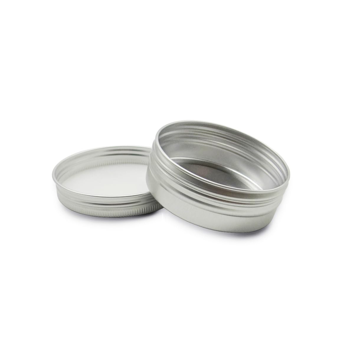 Wopanxye 10pcs 60ml Round Lip Balm Tin Cans, 60 Gram Aluminum Tins Cosmetic Sample Containers with Screw Lid - Image 3