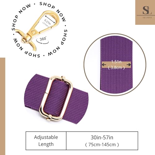 Image of S&loyoe Purse Straps Replacement Crossbody Bag Strap Adjustable Wide Guitar Straps for Handbags 1.5inch