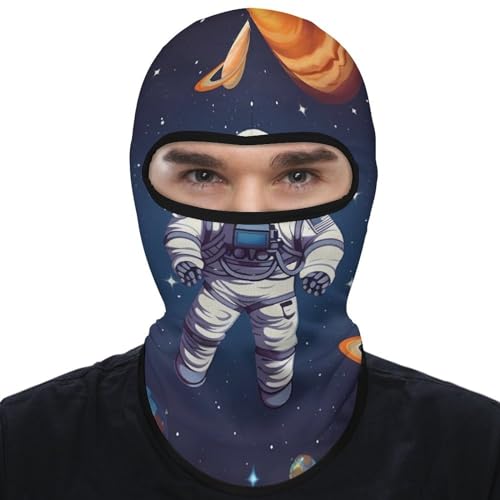 Balaclava para hombres y mujeres, máscara espacial tipo astronauta, cubre rostro completo para ciclismo miniatura 1