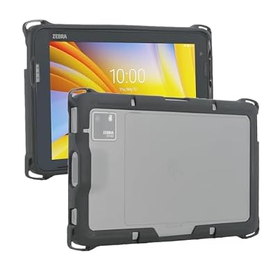MOBILIS Rugged Case for Zebra Tablet ET401 with Scanner 10", Military Grade Shockproof, Protective Cover Compatible with Zebra Accessories, Recycled Materials, Black