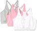 Fruit of the Loom Women's Adjustable Shirred Front Racerback Bra (Pack of 3)