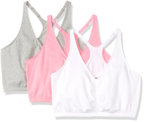 Image of Fruit of The Loom Womens Comfort Front Close Sport Bra with Mesh Straps Heather Grey 46 One Size