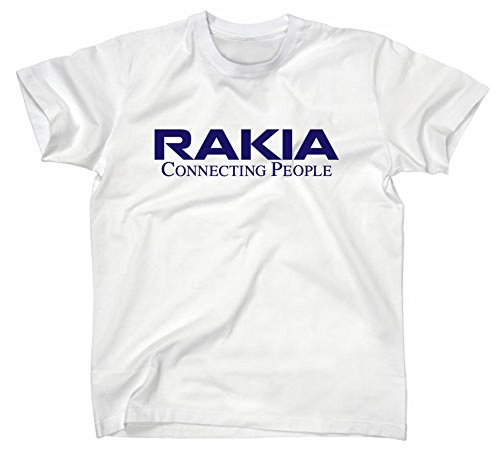 Rakia connecting people t-shirt nokia fun raki/vodka XL Blanc - blanc