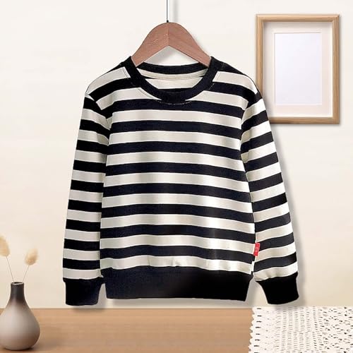 Toddler Boy Girl Pullover Long Sleeve Crewneck Striped Cotton Sweatshirt Spring 1to5T Pullover Sweatshirt2