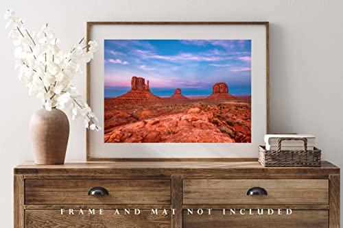 Southwestern Photography Print (Not Framed) Picture Of Monument Valley At Sunset Along Arizona And Utah Border Desert Wall Art Western Decor 4X6 To 40X60 #TOP3