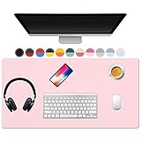 TOWWI Dual Sided Desk Pad, 32' x 16' PU Leather Desk Mat, Waterproof Desk Blotter Protector Mouse...
