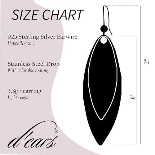 Candelabra Earrings by d'ears #3053 Non-Tarnish Sterling Silver French Hook Ear Wire2