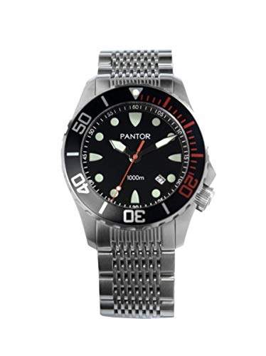 Pantor Seahorse Pro Dive Watches for Men, Mens Sports Analog Dive Watch with Screw Down Crown and He Release Valve, Japanese Automatic Mens Diver Watches with 1000m Waterproof and Sapphire Crystal