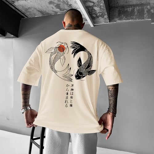 Oversized Graphic Tshirts for Men Japanese Streetwear Shirts Vintage Harajuku T Shirts Drop Shoulder Designer Tees3