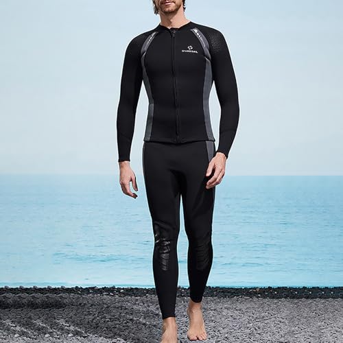 Chaqueta de neopreno de 3MM para hombre y mujer, con manga larga y cremallera frontal, para buceo y surf en agua fría miniatura 2