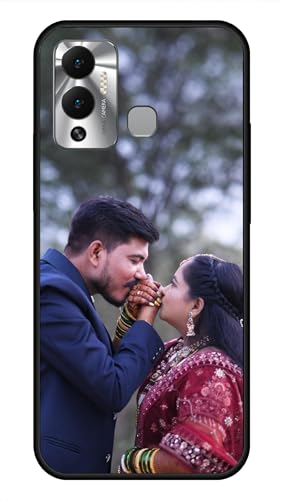 Image of NDCOM for Customised Infinix Hot 12 Play Back Cover | Hot 12 Play Phone Case | Infinix Hot 12 Play Mobile Cover DIY Personalised Photo Design | Customized Gift Custom Text Name Printed Glass Case