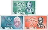 Prophila Collection Ghana 195B I-197B I (exc. completo) no dentado fresco ** MNH 1964 Semana de la UNESCO (sellos para coleccionistas) Plantas/Setas
