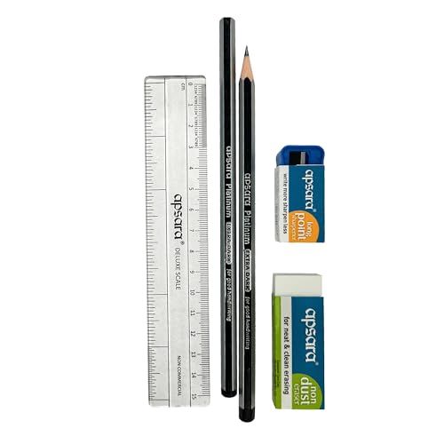 Apsara Platinum Kit | Attractive Stationery Kit | Stationery Kit Ideal for Gifting | Includes Pencils, Sharpener, Eraser, Scale | Use For School,College Student & Professionals | Pack of 20 - Image 3 thumbnail