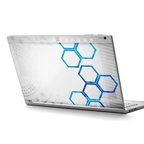 igsticker Surface Book2 Book3 15inch 専用 スキンシール サーフェス ブック 15インチ用 シール 007978 クール デザイン 灰色 グレー 青 ブルー
