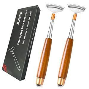 Azymi 2er-Pack Teleskop Rückenkratzer