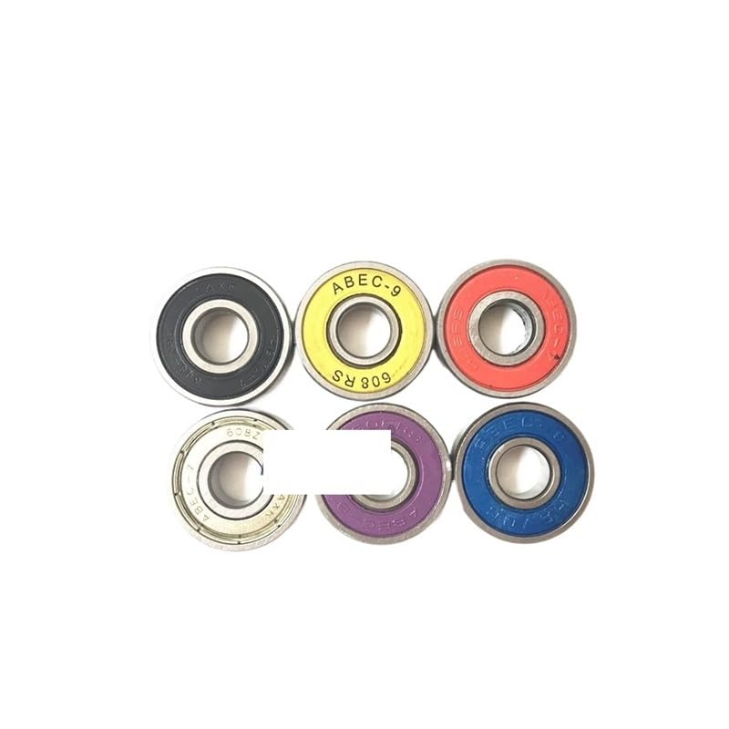 8X22X7mm Chrome Steel Miniature Ball Bearings 608-2RS ABEC-7 ABEC-9 608 for Inline Skates Bearing Skateboard Scooters 608ZZ IDGTTLDF(One Size,Yellow 608 ABEC9)