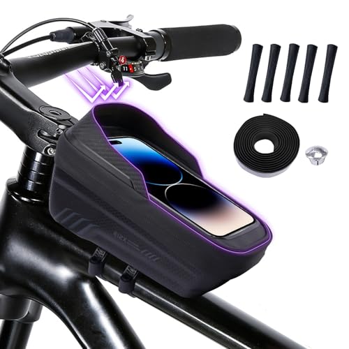 BBWELL Bolsa Manillar Bicicleta,Bolsa de Bicicletas con Pantalla Táctil Sensible a TPU y Cubierta de Lluvia,Impermeable para Teléfono Móvil,Bicicleta de Montaña,Carretera