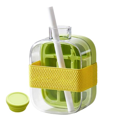 アイストレイボトルカップ | 2-in-1 蓋付きアイストレー,コールドコーヒー作成道具 簡単脱型 果汁 ウイスキー ワイン 飲料 家庭 アパート オフィス 休憩室 アウトドア キャンプ向け,家庭用バーテンダー エンターテイニングホスト 大学生 休憩室 オ