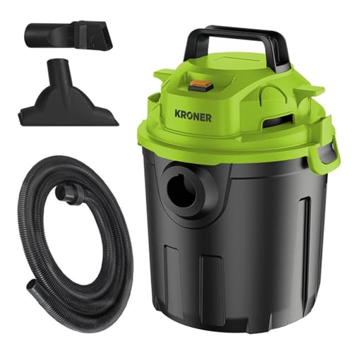 Opiniones de Aspiradora para Agua disponible en línea. 49 Kroner Aspiradora Seco-Mojado, 2.7 kg, 1.5 m Manguera, Multifuncional con Función Soplado, Verde y Negro