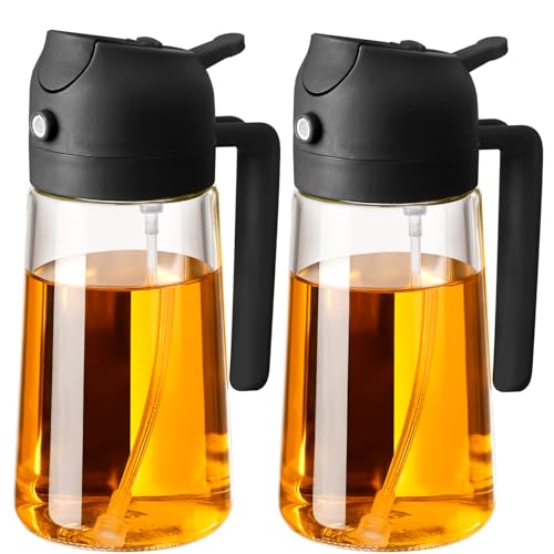 SWEET VIEW 470ml 2 en 1 Dispensador de Aceite y Pulverizador de Aceite, Vertedor Dispensador de Aceite de Oliva para, Cocina, Cocinar,Freidora de Aire,Ensalada, Barbacoa (Negro, Negro) SWEET VIEW 470ml 2 en 1 Dispensador de Aceite y Pulverizador de Aceite, Vertedor Dispensador de Aceite de Oliva para, Cocina, Cocinar,Freidora de Aire,Ensalada, Barbacoa (Negro, Negro)