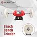 BLACKCUBE Bench Buffer Polisher Motor with 8 Inch Dual Buffering Wheels, Benchtop Polishing Machine for Jewelry, Metal, Wood, Plastic and Knife Sharpening