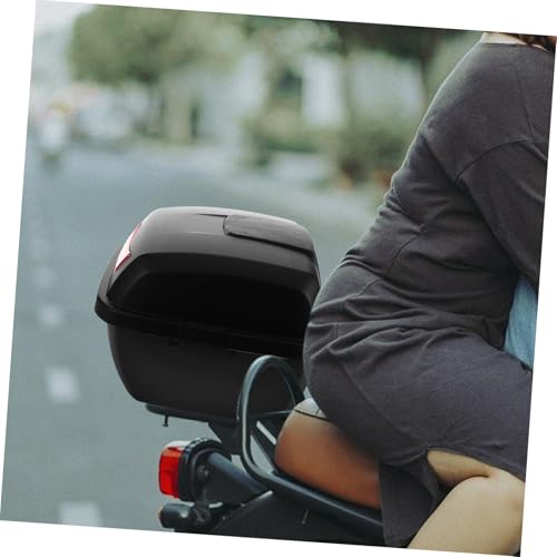 Boîte de rangement arrière moto scooter grand volume coffre rigide abs et métal - 6