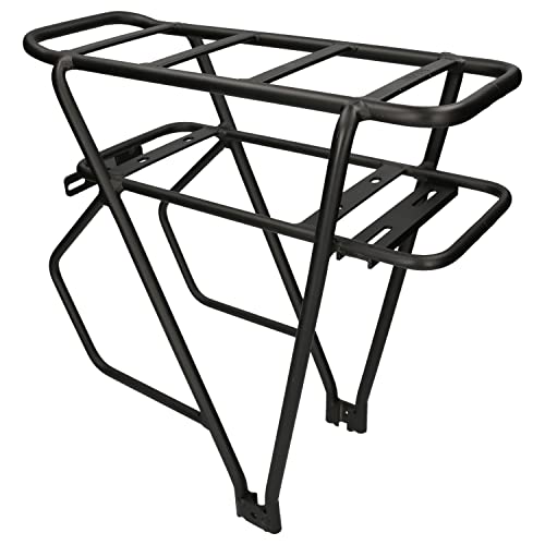 windmeile | Gepäckträger für Akkus mit 425x158x85mm, Aluminiumlegierung, 4 Befestigungspunkte, Schwarz, 425x158x85mm, E-Bike, Elektro Fahrrad, Pedelec
