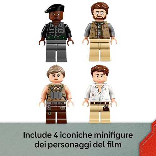 Jurassic World Missione Aerea con Spinosauro e Quetzalcoatlus - Include 2 Dinosauri Giocattolo, un Elicottero, un Camion e 4 Minifigure - Regalo per Bambini e Bambine da 8 Anni in su - 76976 - Lego - Immagine 5