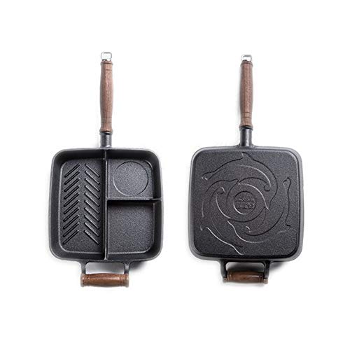 Cast-Iron-Grill-Pan-3-Section-Breakfast-Skillet-Frying-Pan-with-2-Assist-Handle-for-Gas-Stove-Induction-Cooker