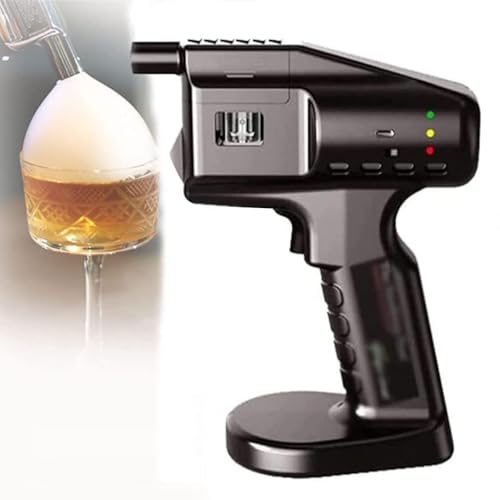 Pistola de Cóctel Kit ahumar Pistola De Burbujas Ahumadas, Infusor De Humo De Cóctel, Generador De Humo Frío, Alimentado Por USB, Portátil, Máquina Ahumadora De Alimentos De Cocina For Bebidas, Alimen