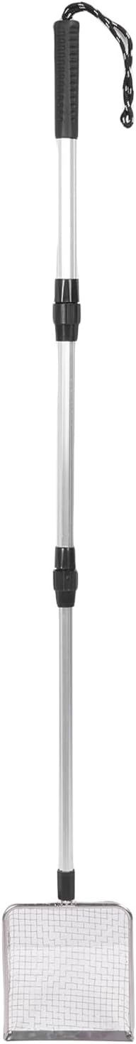 GLOGLOW Long Handle Cat Litter Scooper, 42inch Detachable Stainless Steel Mesh Cat Litter Scoop Extendable Kitten Poop Lifter Chicken Manure Shovel for Home Gardening Beach