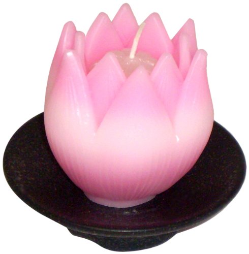 東海製蝋 ろうそく リリィ 器付 ピンク 146-01
