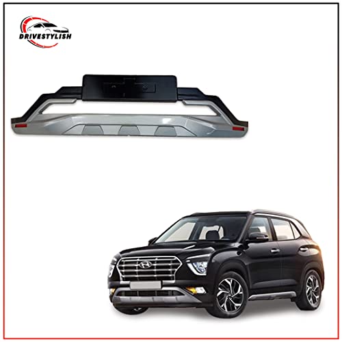 Image of Acrylonitrile Butadiene Styrene (ABS) Front & Rear Bumper Protector Guard for Hyundai Creta 2020