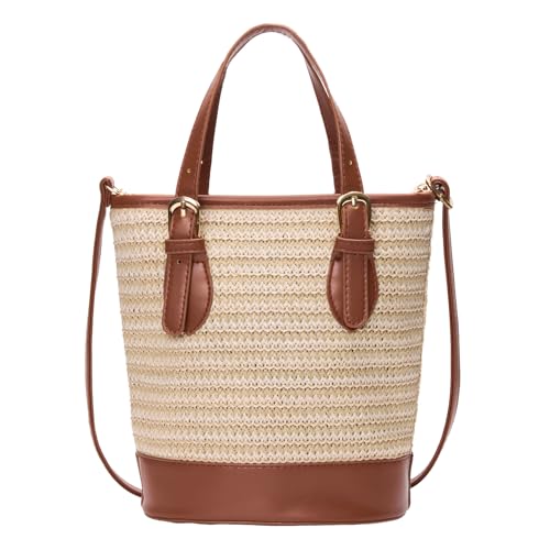 Bolso Bandolera de Paja para Mujer miniatura 1
