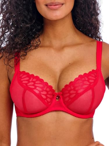 Soutien-gorge plongeant Loveland Freya en rouge piment bombshell taille 34FF