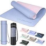 EliteAthlete Yogamatte - Sportmatte - Fitnessmatte - Gymnastikmatte gepolstert & rutschfest für Fitness, Pilates - Yoga Matte - 183 cm x 61 cm x 0.6 cm - Trainingsmatte inkl. Transportgurt + Tasche
