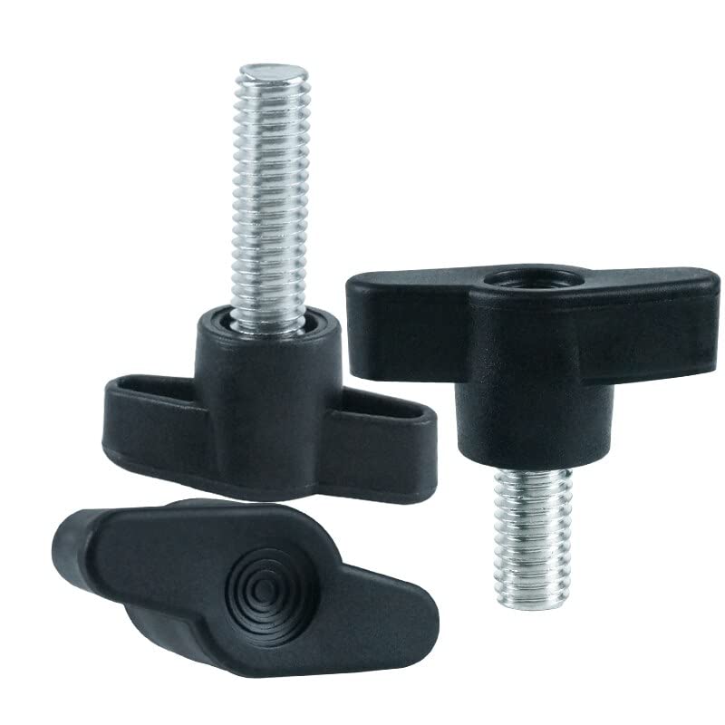 Miniatura 3 de 35 piezas M4 M5 M6 M8 Longitud 0.315 in a 164.0 ft Cabeza S Tipo Nylon Plástico Cabeza Mango Pulgar Tornillo Perno Baquelita Perno Ciruela Perilla