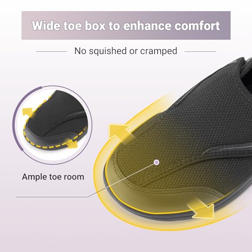 FitVille Diabetic Shoes for Women Extra Wide Width Adjustable Straps Womens Diabetic Shoes with Arch Support for Swollen Feet, Bunions, Plantar Fasciitis Pain Relief2