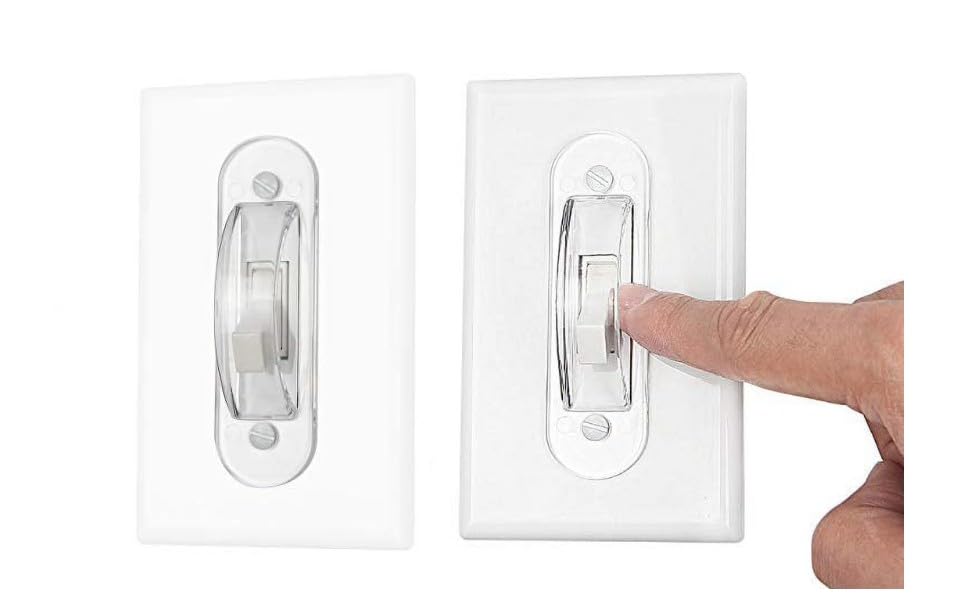 2Pcs Clear Wall Switch Guard, Light Switch Guard Cover Board and Socket Cover Light Baffle,Protection Protect Circuits,Wall and Dimmers